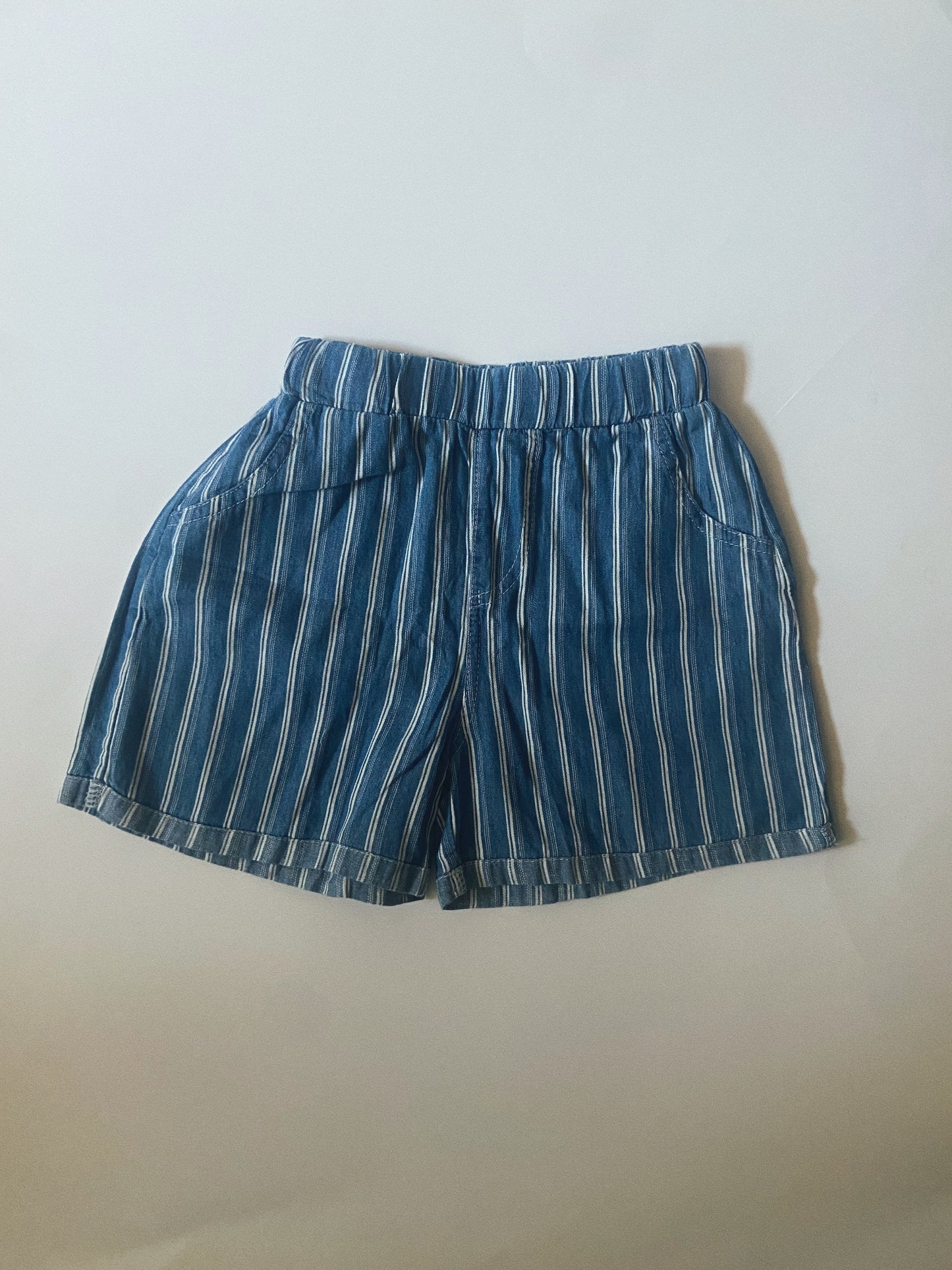 Striped Denim Short