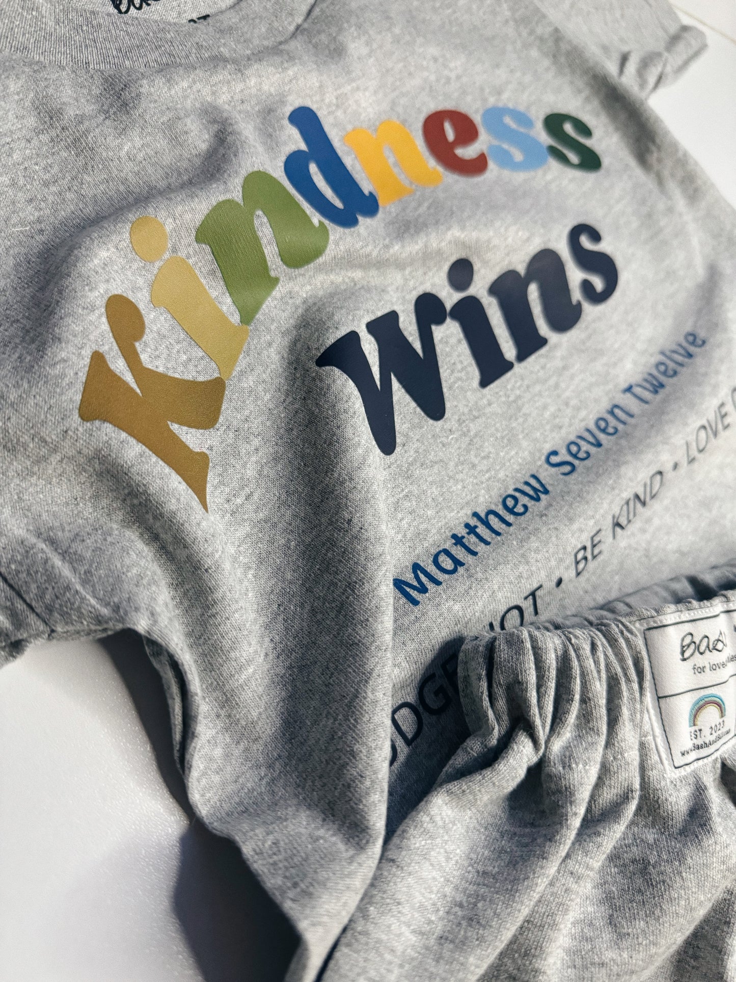 "Kindness Wins" Shorts & Top Set