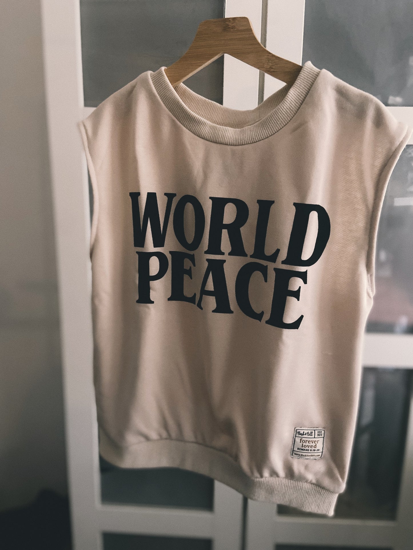 "World Peace" Sleeveless Crew