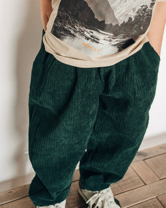 Tapered Cord Pant - Evergreen