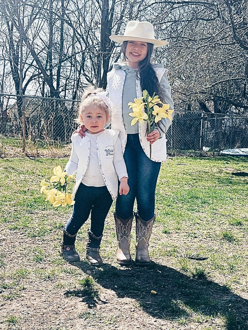 "Wildflower" Quilted Vest - Ivory