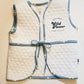 "Wildflower" Quilted Vest - Denim Trim