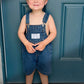 Denim Shortalls - Medium/Dark Wash