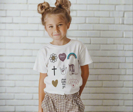 "Loved Girl Doodles" Tee