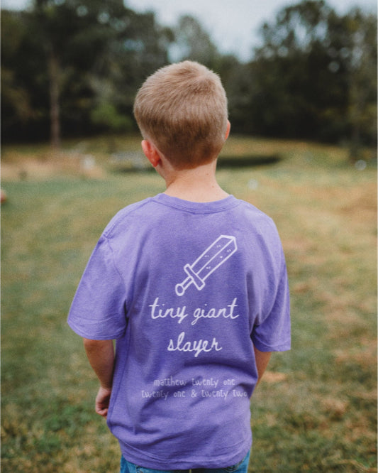 "Tiny Giant Slayer" Tee - Violet