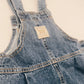 Oversized Denim Overalls - Medium/Dark Wash