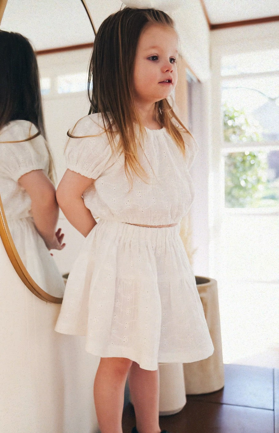 Eyelet Skirt & Top Set