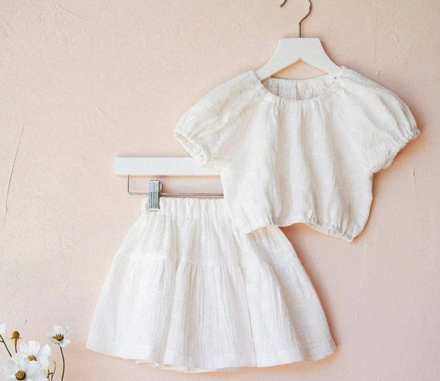 Eyelet Skirt & Top Set