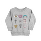 "Loved Girl Doodles" Crewneck Pullover