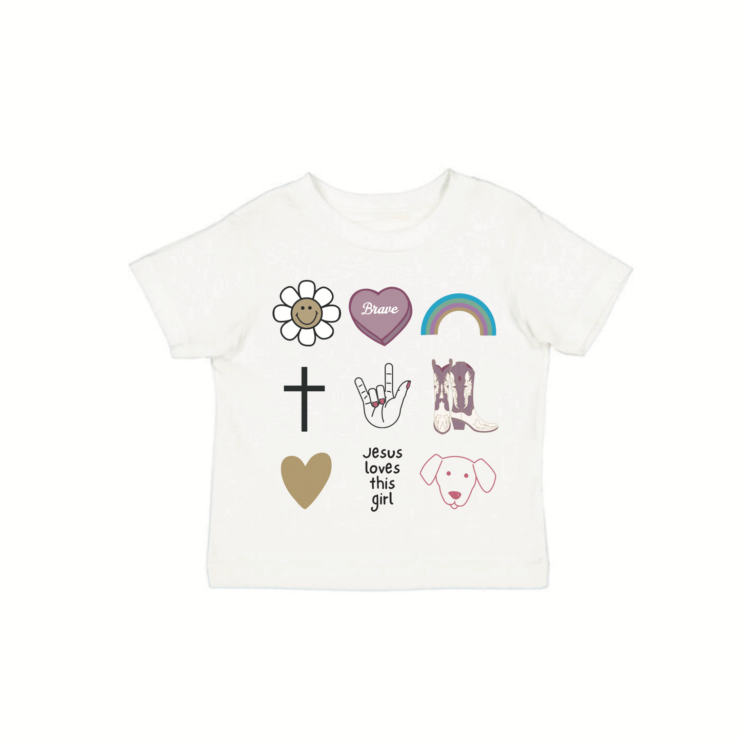 "Loved Girl Doodles" Tee