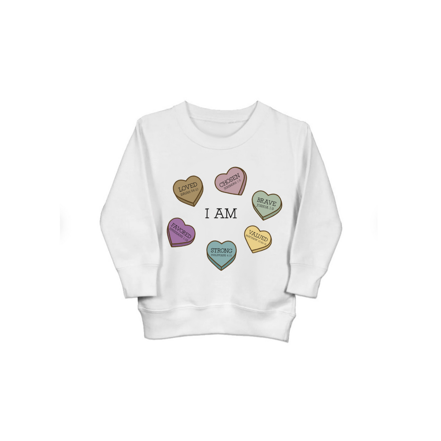 "Affirmation Truths Heart" Crewneck Pullover