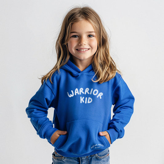 "Warrior Kid" Graphic Hoodie - Royal Blue