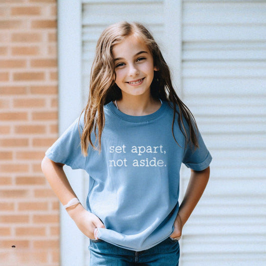 "Set Apart, Not Aside." Tee