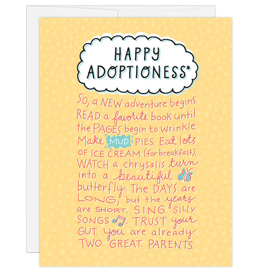 "Great Parent--Happy Adoptioness" Card